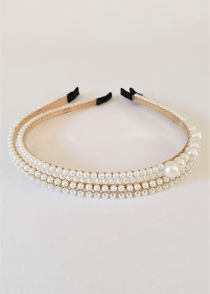 THE RITA PEARL HAIR BAND SET