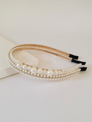 THE RITA PEARL HAIR BAND SET