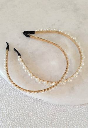 THE KRISTIN PEARL HAIR BAND SET