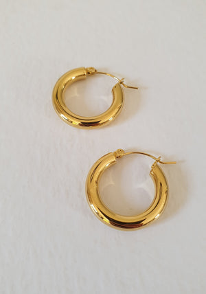 THE ELANA GOLD PLATED HOOPS