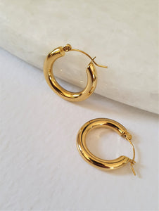 THE ELANA GOLD PLATED HOOPS