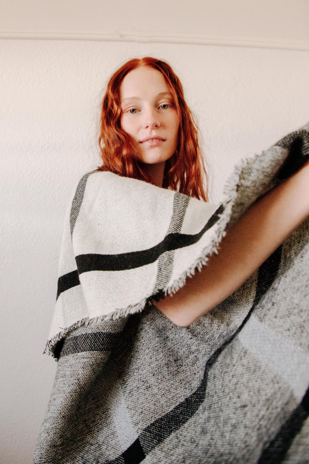 BLACK & WHITE CHECK SCARF