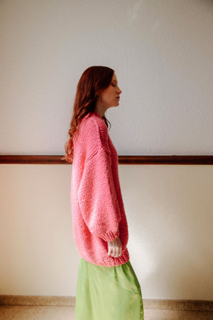 SUPER-CHUNKY BALLOON SLEEVE PULLOVER