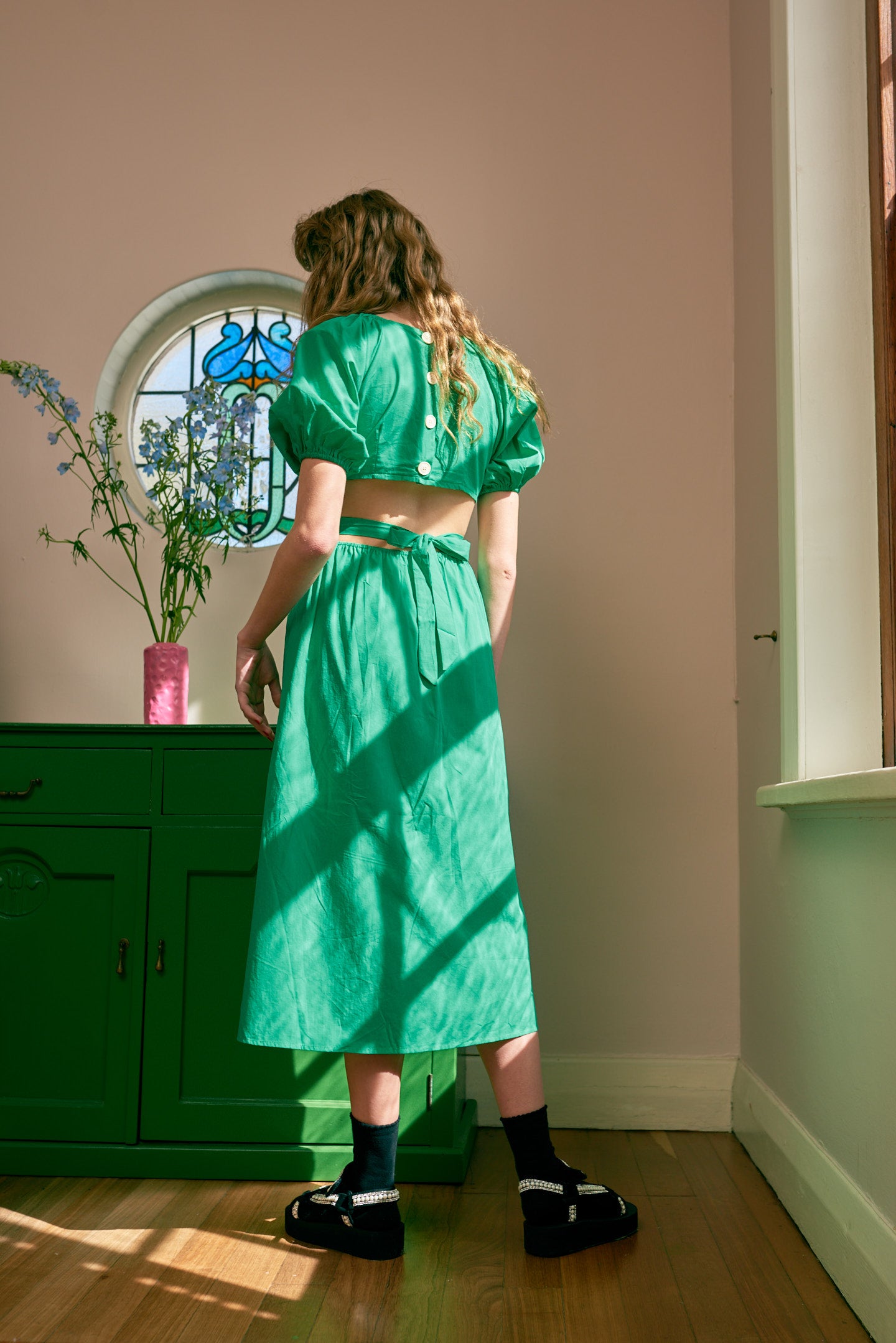 CUT-OUT MIDI DRESS