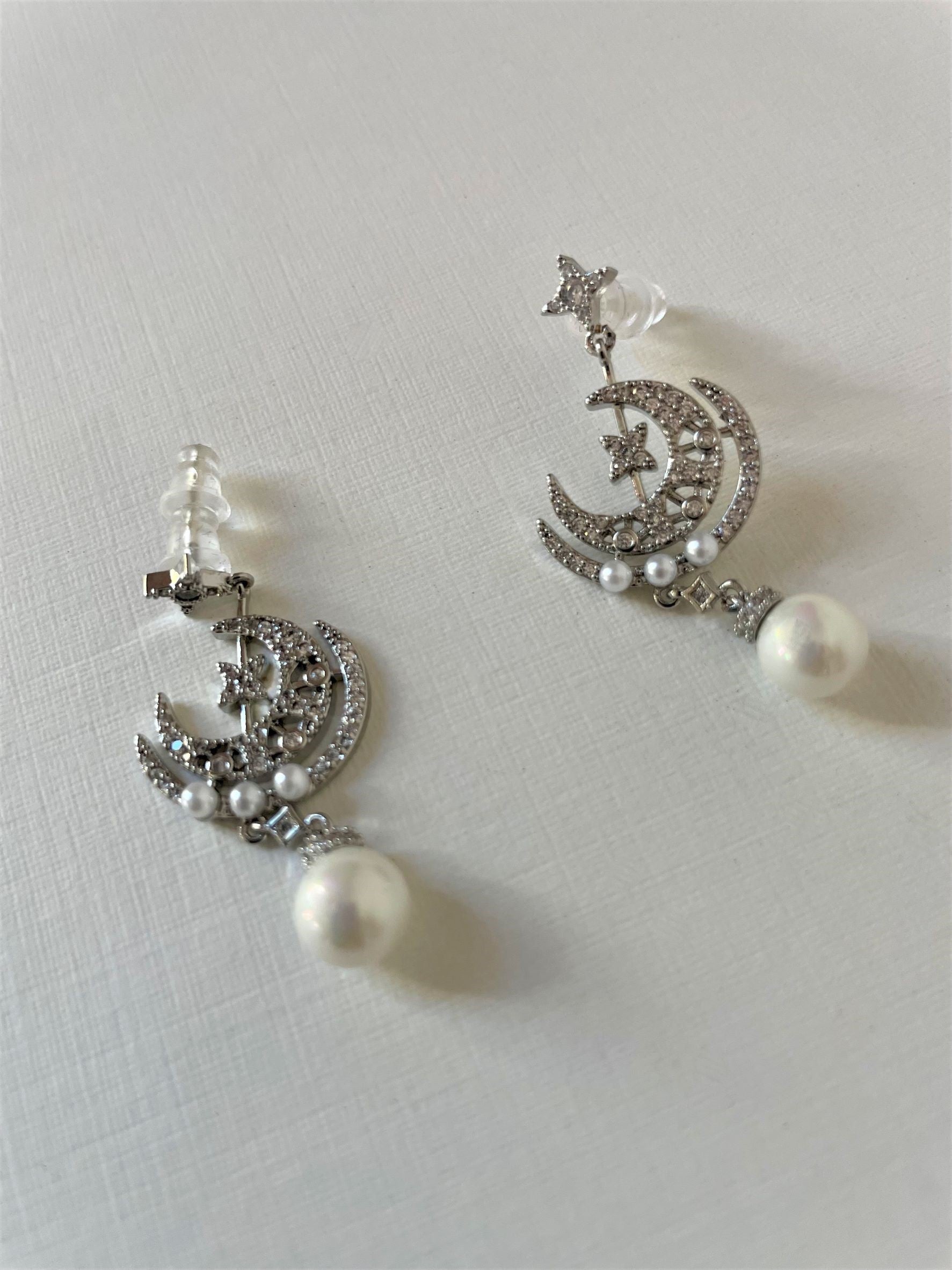 CRESCENT MOON PEARL DROPS