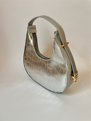 SILVER BAGUETTE BAG