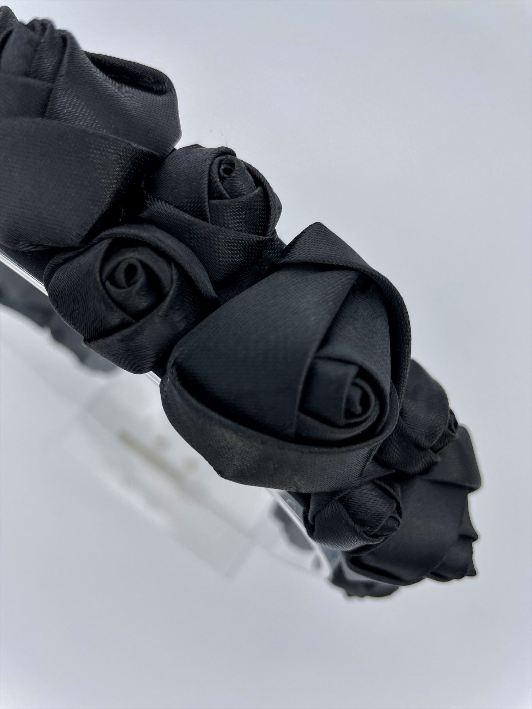 SATIN ROSEBUD BAND