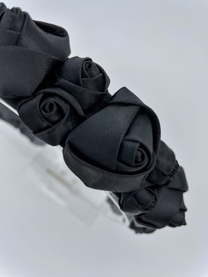 SATIN ROSEBUD BAND