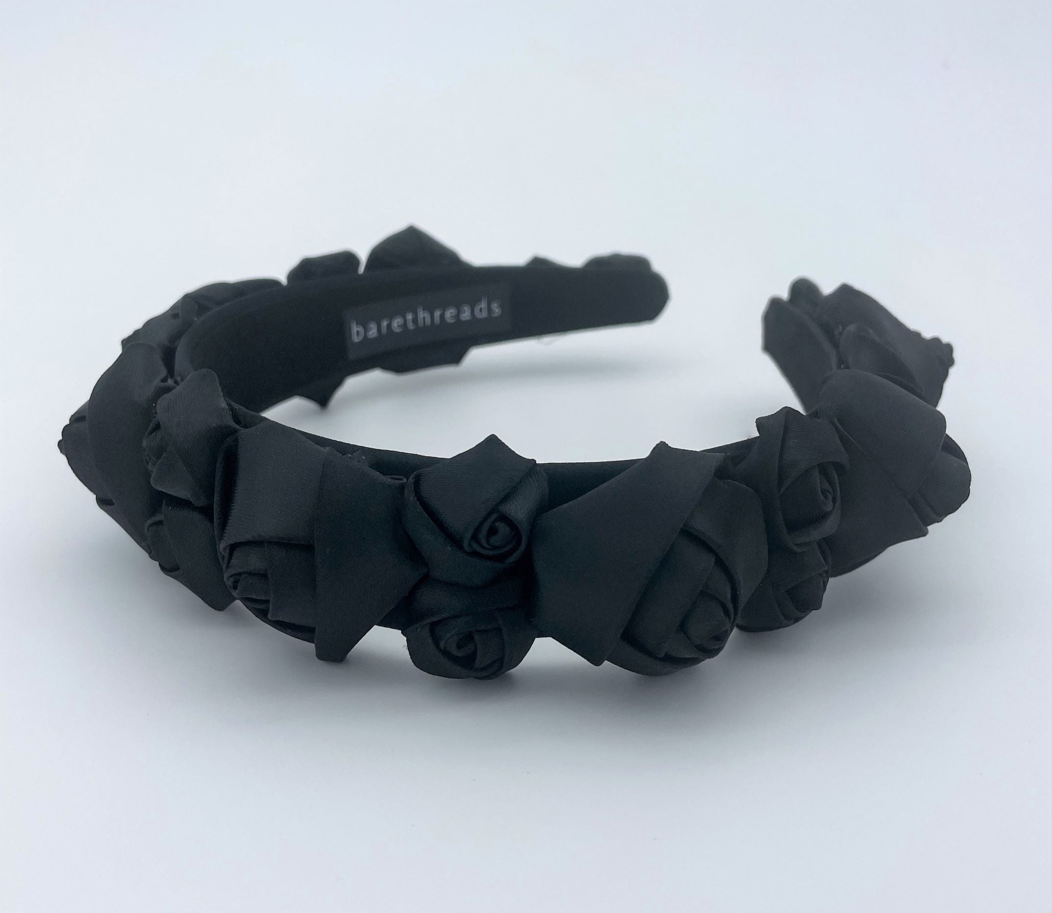 SATIN ROSEBUD BAND
