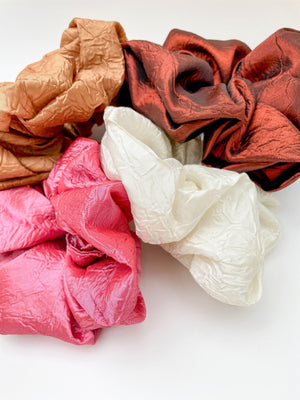 THE RACHEL TAFFETA SUPER SCRUNCHIES - SET OF 4