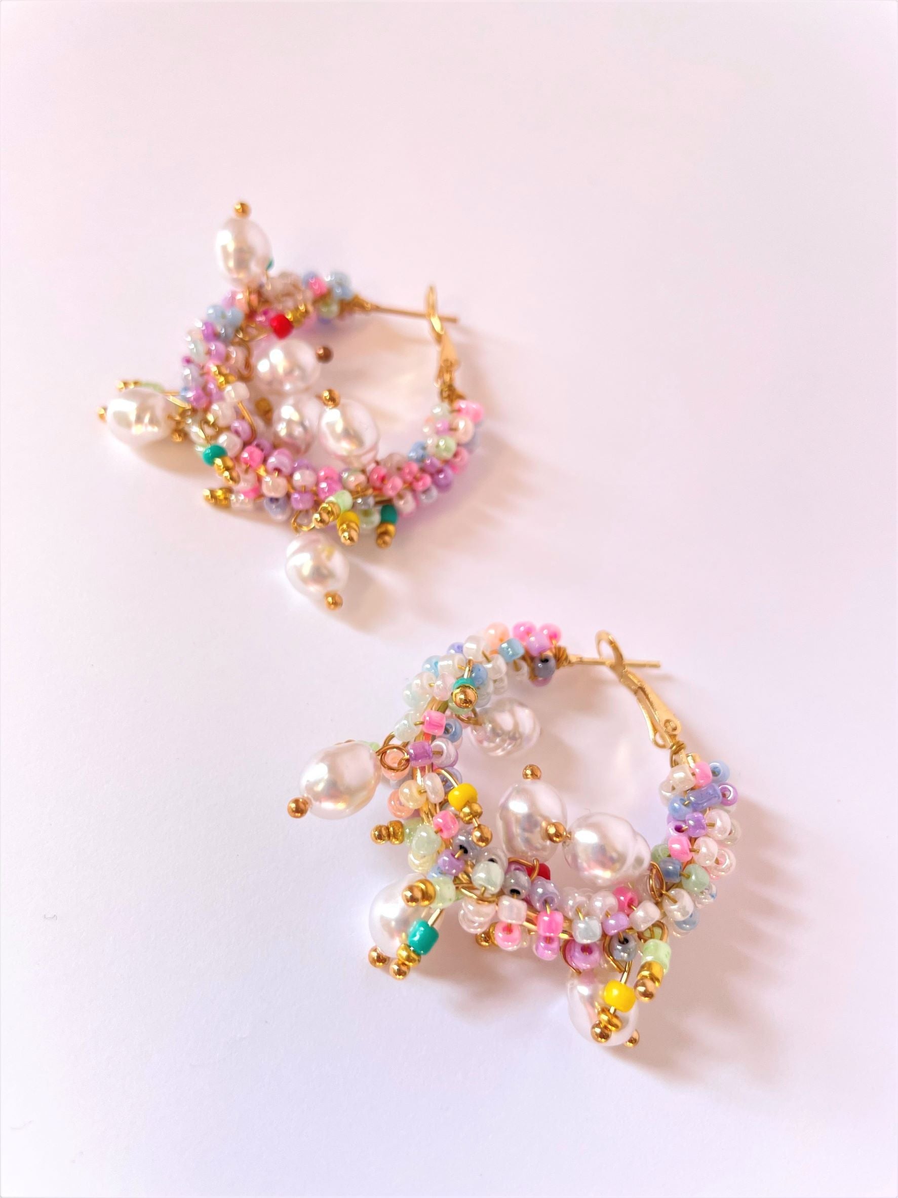 CANDYCOATED CLUSTER HOOPS