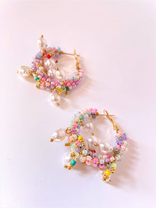 CANDYCOATED CLUSTER HOOPS