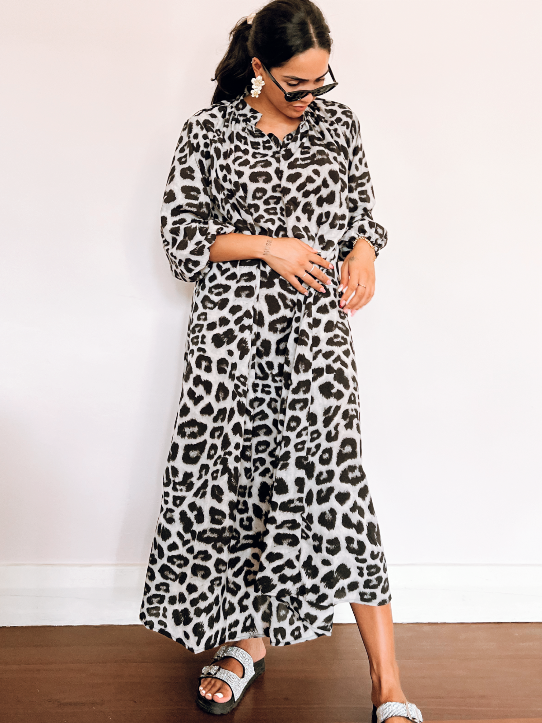 PUFF SLEEVE MAXI DRESS