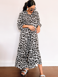 PUFF SLEEVE MAXI DRESS