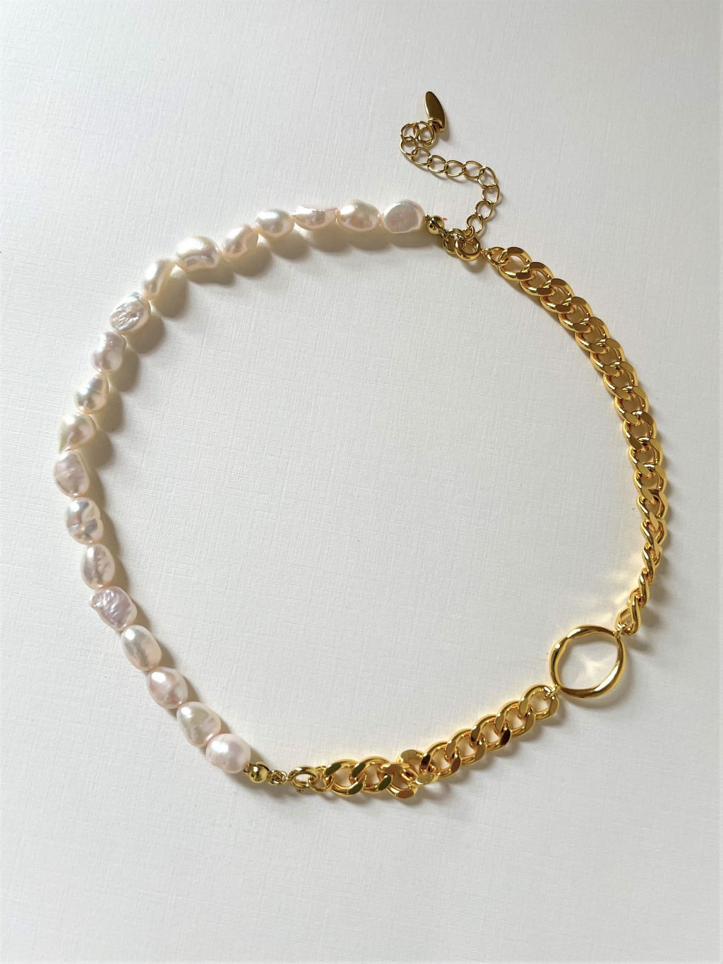 BAROQUE PEARL LINK NECKLACE
