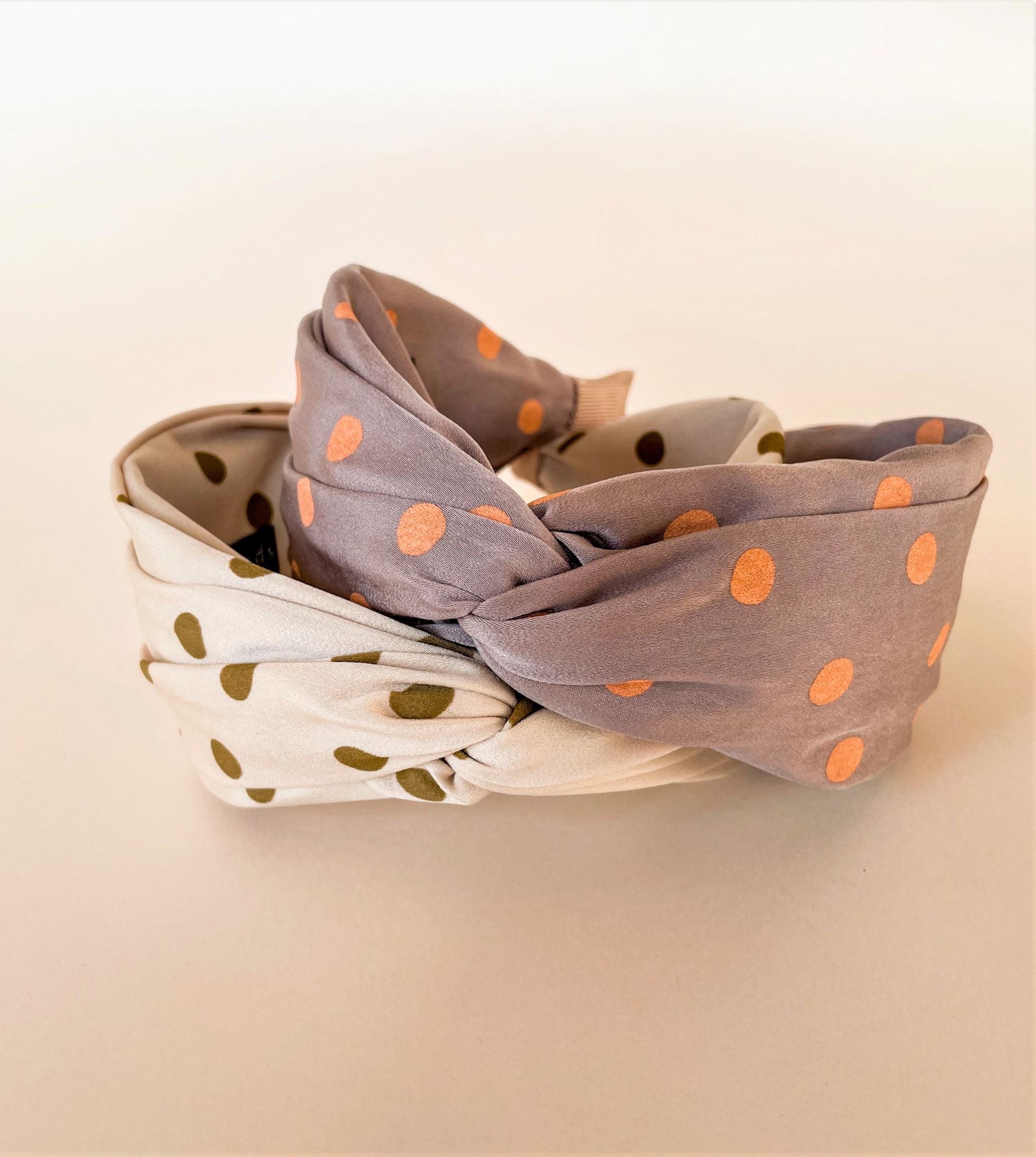 SATIN POLKA DOT TWIST BANDS