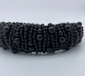 BLACK BEADED BAND