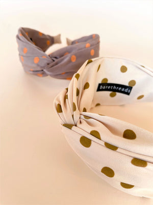 SATIN POLKA DOT TWIST BANDS