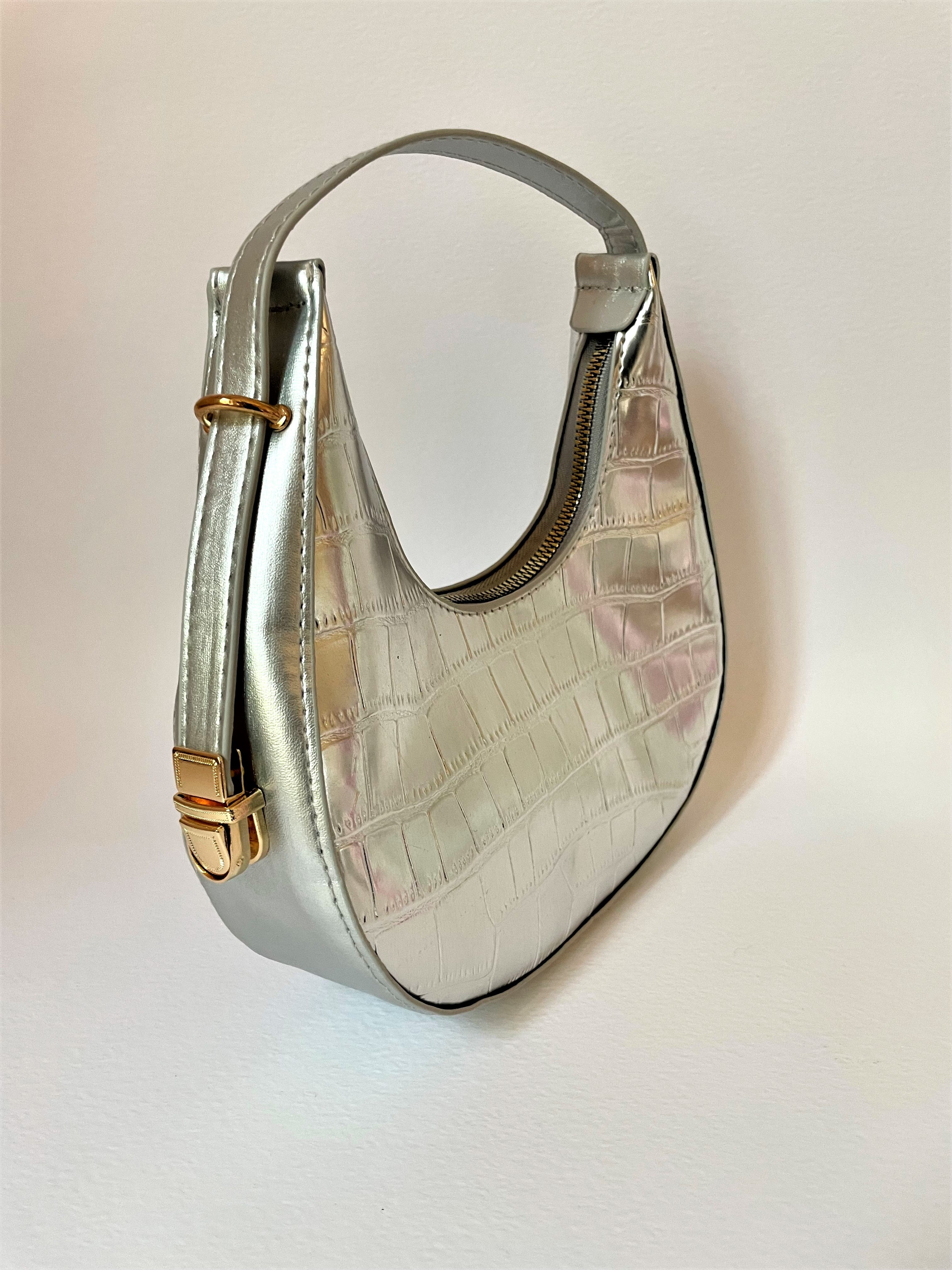 SILVER BAGUETTE BAG