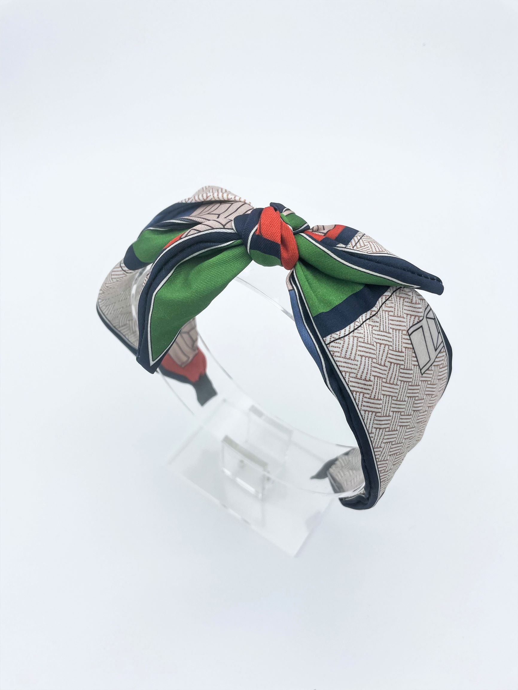 SCARF PRINT BANDS WITH TIE