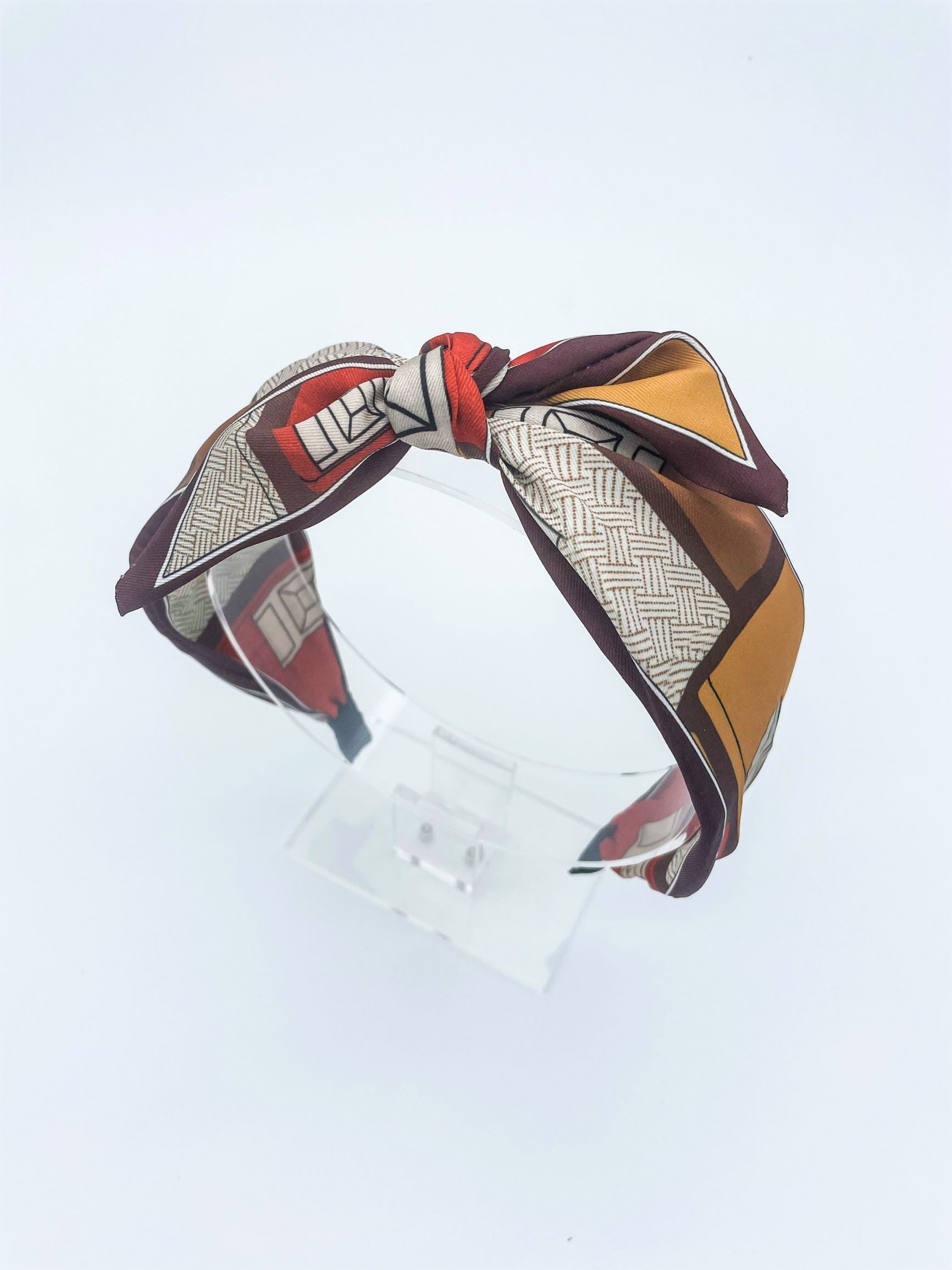 SCARF PRINT BANDS WITH TIE