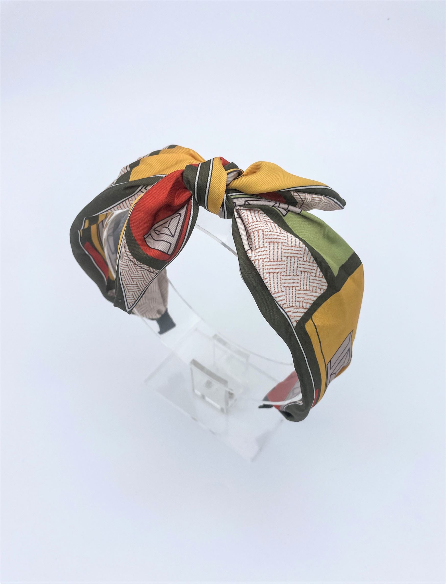SCARF PRINT BANDS WITH TIE
