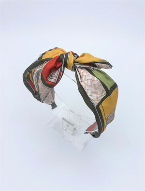 SCARF PRINT BANDS WITH TIE