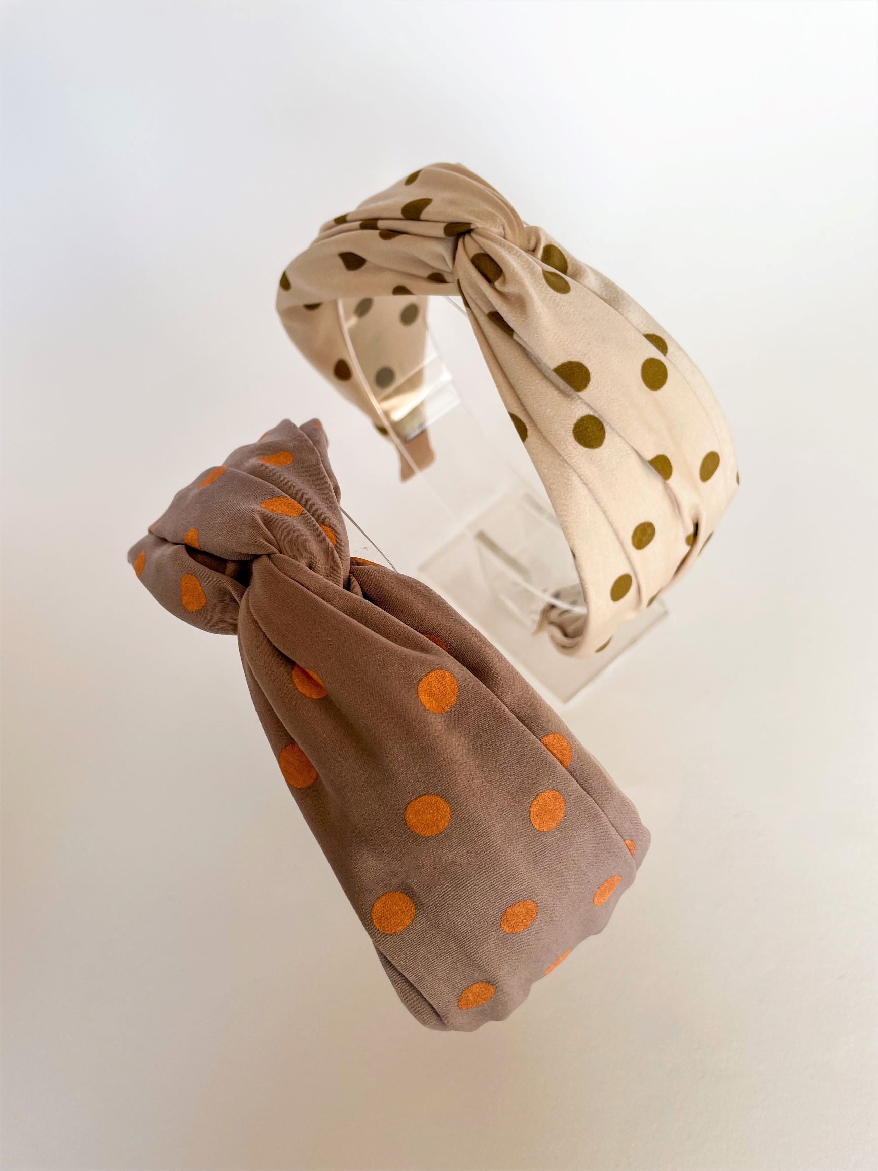 SATIN POLKA DOT TWIST BANDS