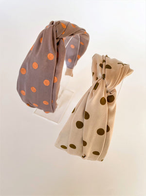 SATIN POLKA DOT TWIST BANDS
