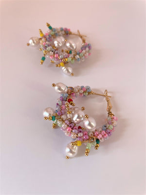 CANDYCOATED CLUSTER HOOPS