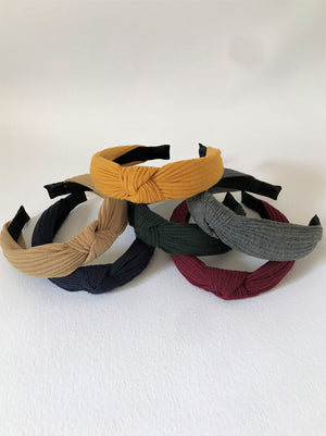RIBBED KNOT BAND - CHARCOAL