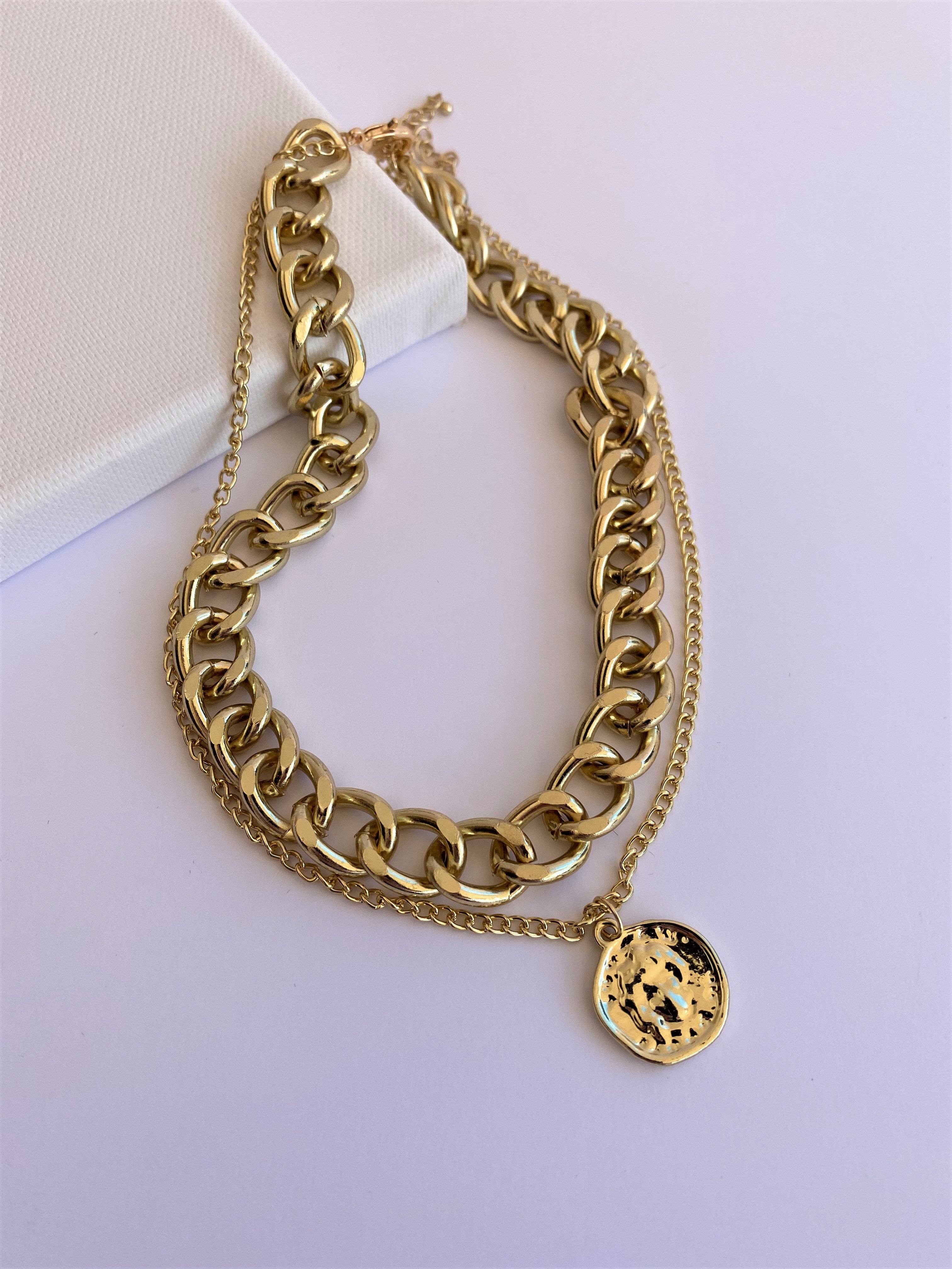 THE RUTH CHAIN CHOKER WITH COIN PENDANT