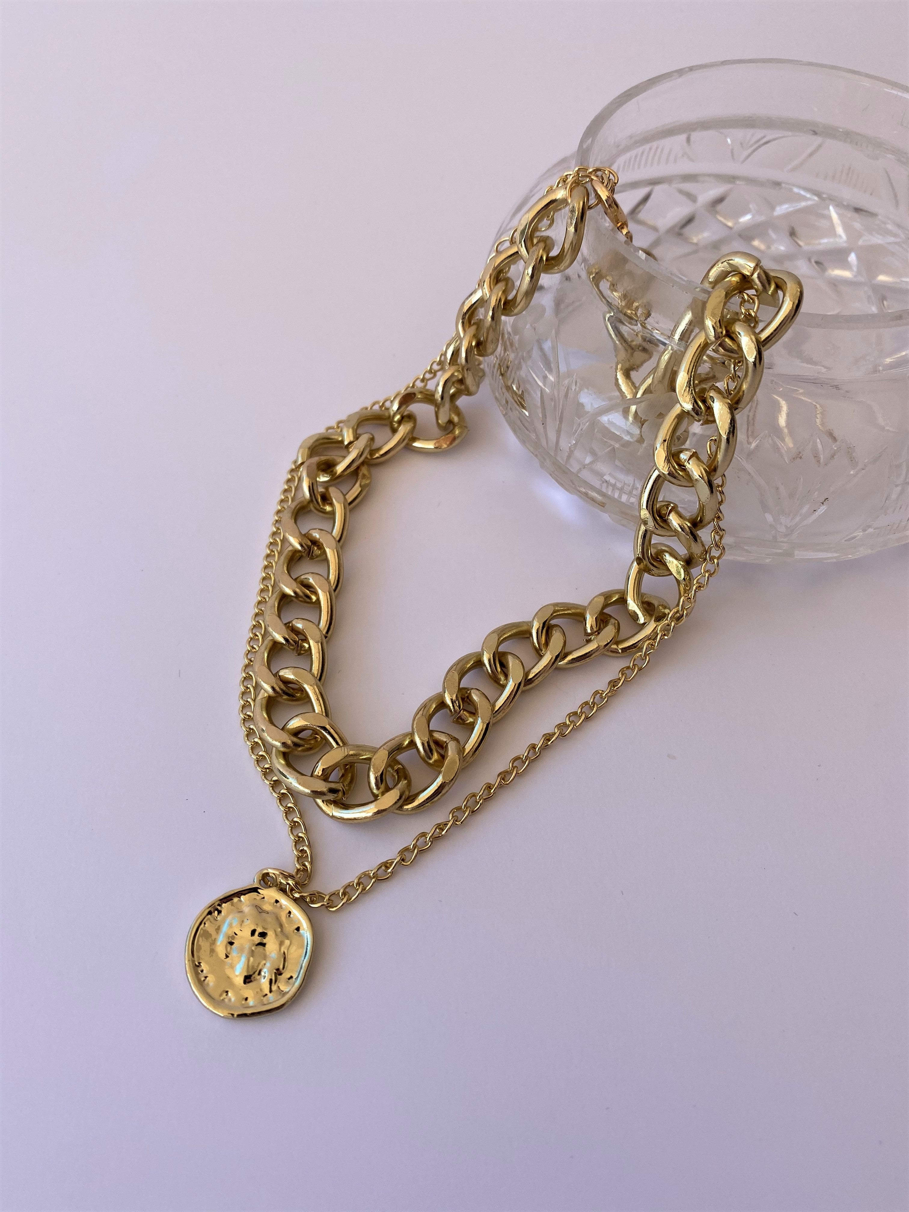 THE RUTH CHAIN CHOKER WITH COIN PENDANT