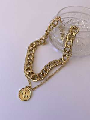 THE RUTH CHAIN CHOKER WITH COIN PENDANT
