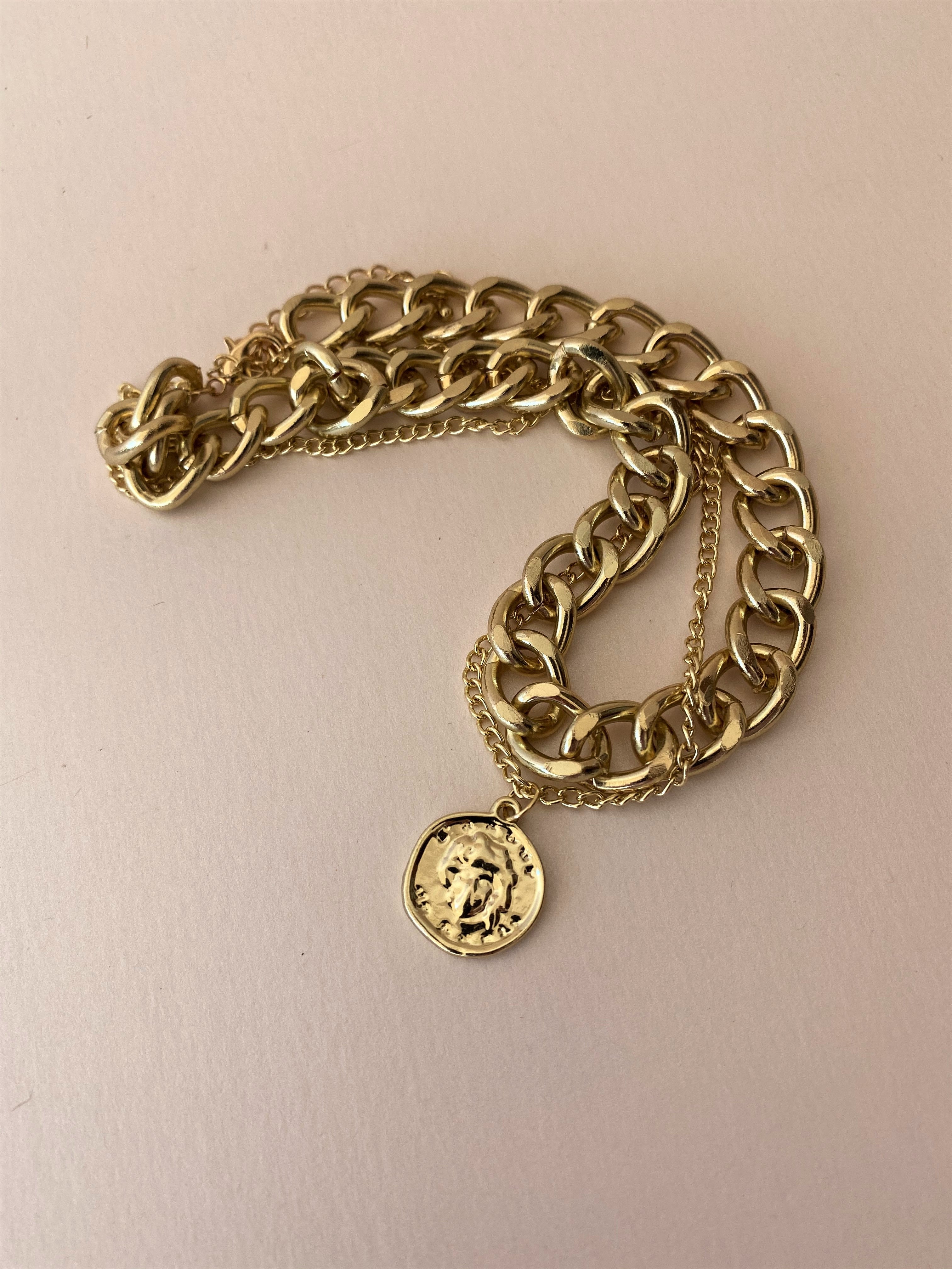 THE RUTH CHAIN CHOKER WITH COIN PENDANT