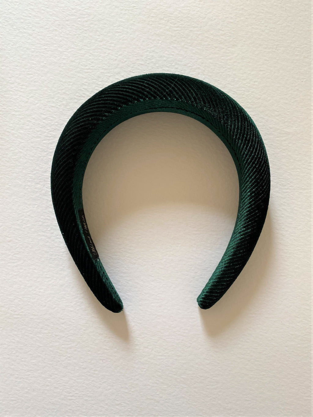 THE LAURIE PADDED VELVET BAND - EMERALD