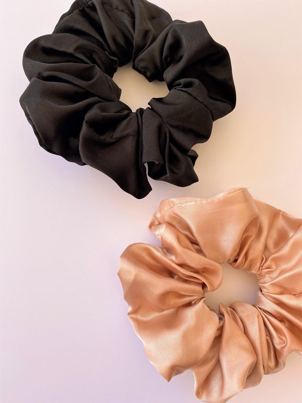 THE MARGOT SATIN SUPER SCRUNCHIES - SET OF 2