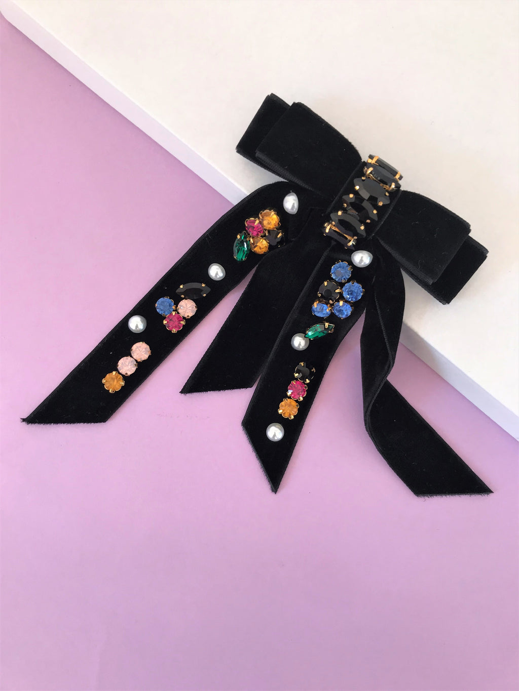 THE LUNA VELVET BOW CLIP