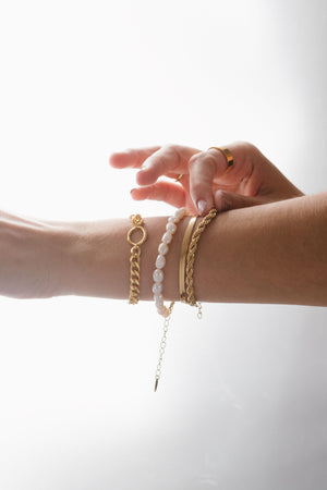 GOLD FLAT SNAKE CHAIN BRACELET