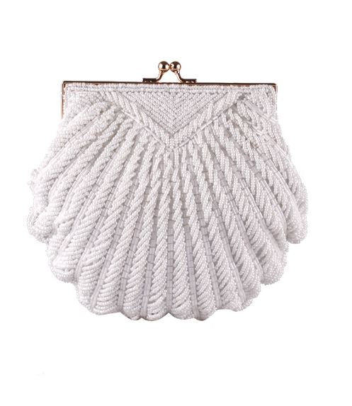 FULLY BEADED SHELL EVENING BAG